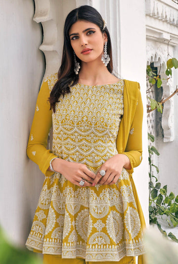 Yellow Sharara Suit